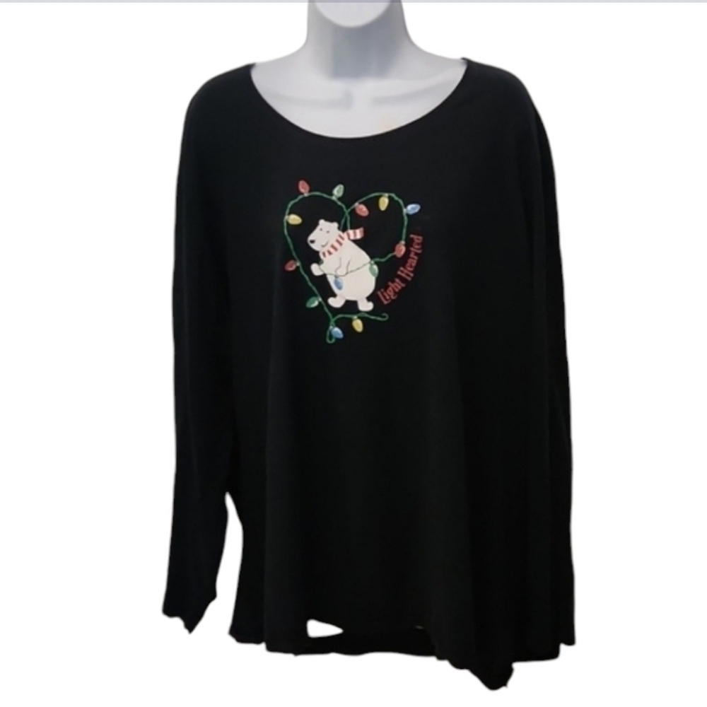 Just My Size Light Hearted Holiday Top